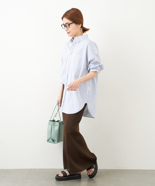 JOURNAL STANDARD(ジャーナルスタンダード)の「コットンブロードビッグシャツ(シャツ/ブラウス・レディース・ホワイト/サックスブルー/ブルー系その他・FREE)」の6枚目の写真