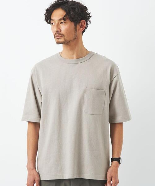 グリーン クルーネック Tシャツ MAISON KITSUNE メゾンキツネ メンズクルーネックTシャツ