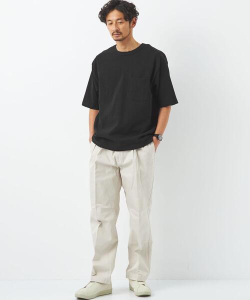 green label relaxing（グリーンレーベルリラクシング）の「オーガニックヘビーウェイト クルーネック クルーネック Tシャツ OVLG（Tシャツ/カットソー・メンズ・ライトグレー/ブラック/オリーブ/ロイヤルブルー/オフホワイト・S/M/L/XL/XXL）」の9枚目の写真