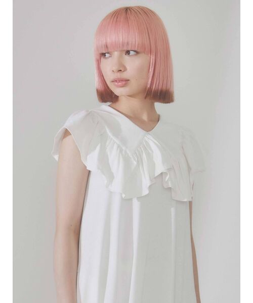 merry jenny（メリージェニー）の「bigフリルカラーカットワンピース（ワンピース・レディース・オフホワイト/ブラック/ベージュ・FREE）」の20枚目の写真