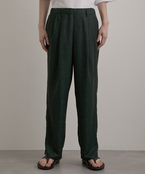 JUNRED(ジュンレッド)の「ヴィンテージアラベスクプリントワイドパンツ(その他パンツ・メンズ・ブラック系その他/グリーン・S/L/M)」の12枚目の写真