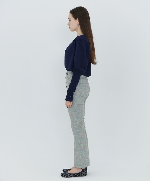 TINA:JOJUN(ティーナジョジュン)の「フラワープリント セミフレアパンツ TINA:JOJUN(その他パンツ・レディース・インディゴブルー/ライトブルー・XS/M/S)」の17枚目の写真