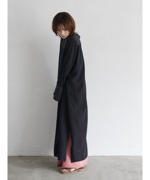 rem closet（レムクローゼット）の「ワッシャーワンピース（ワンピース・レディース・オフホワイト/ブラック・FREE）」の17枚目の写真