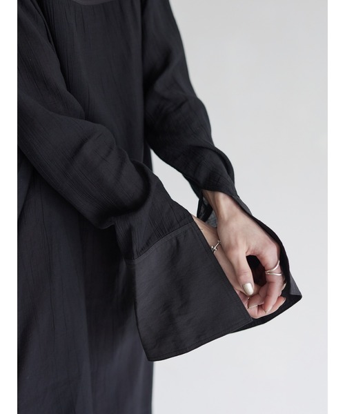 rem closet（レムクローゼット）の「ワッシャーワンピース（ワンピース・レディース・オフホワイト/ブラック・FREE）」の6枚目の写真