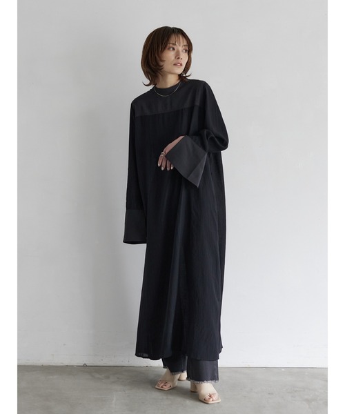 rem closet（レムクローゼット）の「ワッシャーワンピース（ワンピース・レディース・オフホワイト/ブラック・FREE）」の8枚目の写真