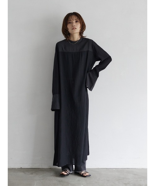 rem closet（レムクローゼット）の「ワッシャーワンピース（ワンピース・レディース・オフホワイト/ブラック・FREE）」の3枚目の写真