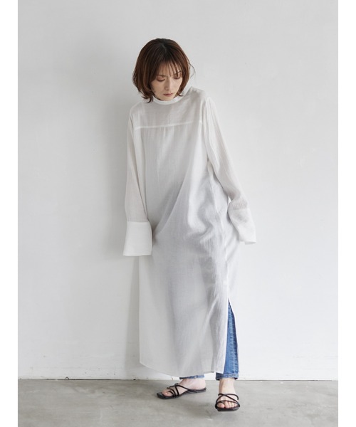 rem closet（レムクローゼット）の「ワッシャーワンピース（ワンピース・レディース・オフホワイト/ブラック・FREE）」の12枚目の写真