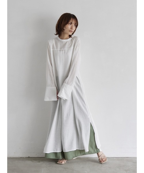 rem closet（レムクローゼット）の「ワッシャーワンピース（ワンピース・レディース・オフホワイト/ブラック・FREE）」の22枚目の写真