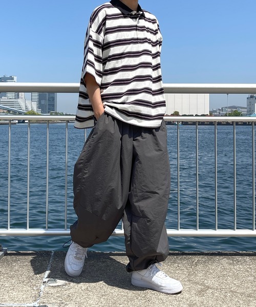 kutir(クティール)の「レトロカラーボーダーポロ(Tシャツ/カットソー・メンズ・オフホワイト/ライトグリーン/ライトブルー・MEDIUM/LARGE)」の5枚目の写真