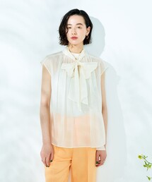 NOLLEY’S Sophi | シアーオーガンジーボウタイブラウス(シャツ/ブラウス)