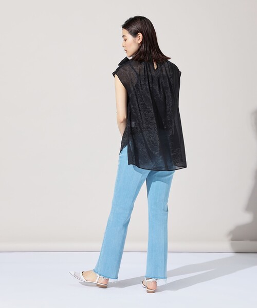 NOLLEY’S Sophi（ノーリーズソフィ）の「シアーオーガンジーボウタイブラウス（シャツ/ブラウス・レディース・オフホワイト/ブラック/イエロー/サックスブルー/ライトグリーン・38/36）」の22枚目の写真