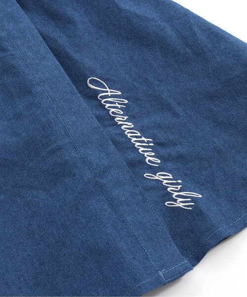 algy（アルジー）の「シャーリングブラウスドッキングワンピ（ワンピース・キッズ・ラベンダー/ブラック・MEDIUM/SMALL/XX-SMALL/X-SMALL）」の5枚目の写真