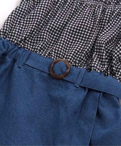 algy（アルジー）の「シャーリングブラウスドッキングワンピ（ワンピース・キッズ・ラベンダー/ブラック・MEDIUM/SMALL/XX-SMALL/X-SMALL）」の14枚目の写真