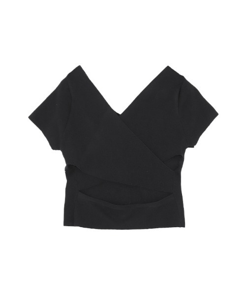 ACYM(アシーム)の「Back open fit Tシャツ(ニット/セーター・レディース・ホワイト/ブラック・FREE)」の10枚目の写真