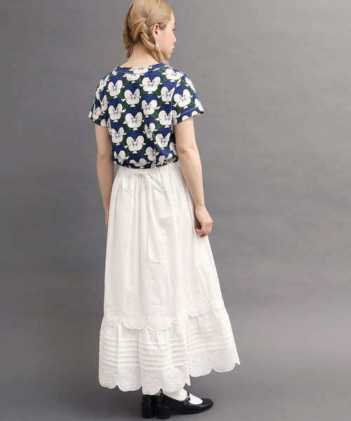 peu pres（プープレ）の「●パンジー刺繍スカート（スカート・レディース・ホワイト/ブラック・FREE）」の12枚目の写真