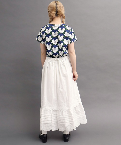 peu pres（プープレ）の「●パンジー刺繍スカート（スカート・レディース・ホワイト/ブラック・FREE）」の13枚目の写真