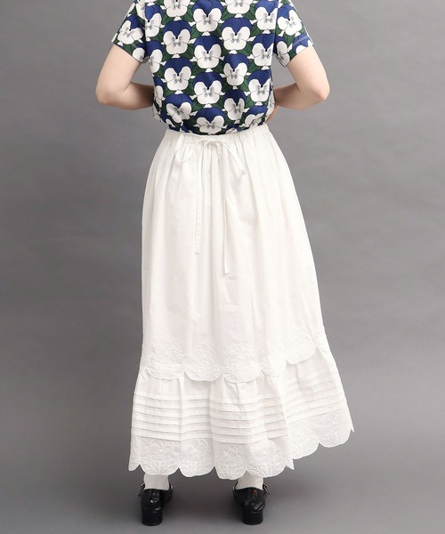 peu pres（プープレ）の「●パンジー刺繍スカート（スカート・レディース・ホワイト/ブラック・FREE）」の20枚目の写真