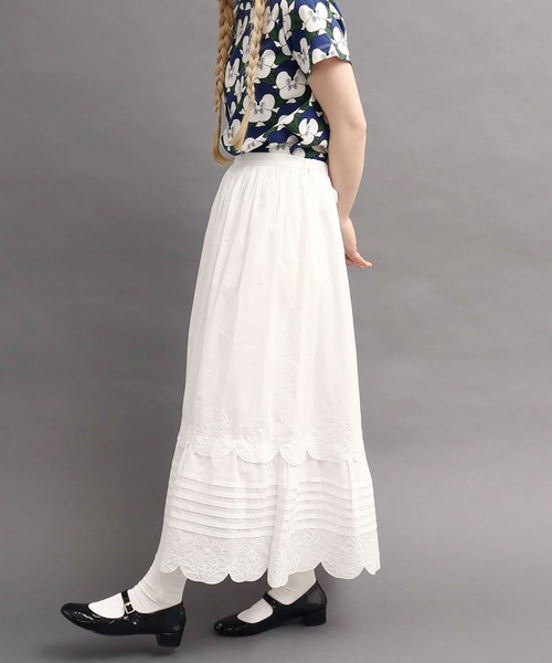peu pres（プープレ）の「●パンジー刺繍スカート（スカート・レディース・ホワイト/ブラック・FREE）」の22枚目の写真
