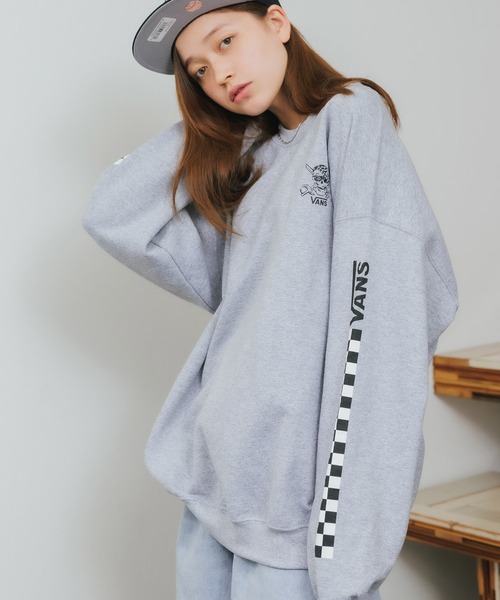 VANS（バンズ）の「ROOPTOKYO別注: VANS/ヴァンズ M PIRATE CREW SWEAT クルーネックスウェット 袖プリント（スウェット・レディース・ホワイト/ブラック/グレー・M/L/S）」の19枚目の写真
