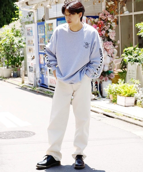 VANS（バンズ）の「ROOPTOKYO別注: VANS/ヴァンズ M PIRATE CREW SWEAT クルーネックスウェット 袖プリント（スウェット・レディース・ホワイト/ブラック/グレー・M/L/S）」の11枚目の写真
