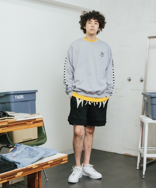 VANS（バンズ）の「ROOPTOKYO別注: VANS/ヴァンズ M PIRATE CREW SWEAT クルーネックスウェット 袖プリント（スウェット・レディース・ホワイト/ブラック/グレー・M/L/S）」の6枚目の写真