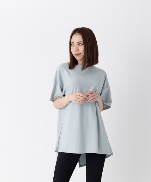 Ocean Pacific（オーシャンパシフィック）の「【OP:オーピー】レディース バックスリット半袖Tシャツ  ラッシュガード　プール　海　アウトドア（Tシャツ/カットソー・レディース・ホワイト/ブラック/ブラウン/サックスブルー・MEDIUM/LARGE/X-LARGE）」の14枚目の写真