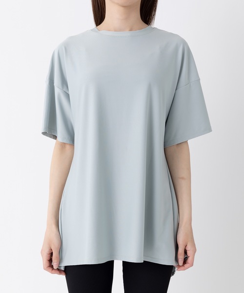 Ocean Pacific（オーシャンパシフィック）の「【OP:オーピー】レディース バックスリット半袖Tシャツ  ラッシュガード　プール　海　アウトドア（Tシャツ/カットソー・レディース・ホワイト/ブラック/ブラウン/サックスブルー・MEDIUM/LARGE/X-LARGE）」の11枚目の写真