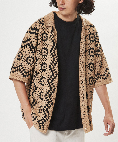 セール Edifice エディフィス のシャツ ブラウス クロシェ ニットシャツ をセール価格で購入できます Edifice クロシェ トップス ニットシャツ シャツ ブラウス Edifice エディフィス のファッション 販売促進物