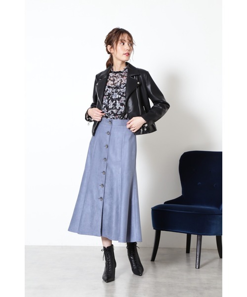 JILL STUART（ジルスチュアート）の「◆ ケリーミックスフラワーブラウス（シャツ/ブラウス・レディース・ブラック/パープル・MEDIUM/SMALL）」の5枚目の写真