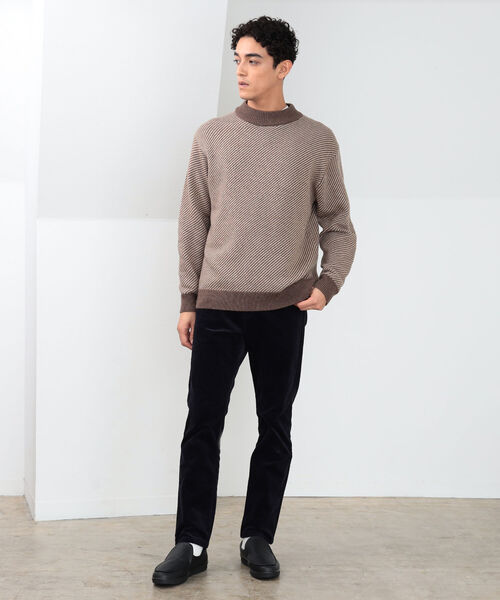 B:MING by BEAMS（ビーミングバイビームス）の「B:MING by BEAMS / 7ゲージ ツイルジャカード モックネックニット（ニット/セーター・メンズ・ブラウン/ブラック/グリーン・MEDIUM/SMALL/LARGE/X-LARGE）」の12枚目の写真