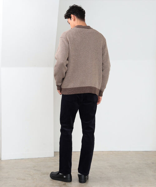 B:MING by BEAMS（ビーミングバイビームス）の「B:MING by BEAMS / 7ゲージ ツイルジャカード モックネックニット（ニット/セーター・メンズ・ブラウン/ブラック/グリーン・MEDIUM/SMALL/LARGE/X-LARGE）」の16枚目の写真