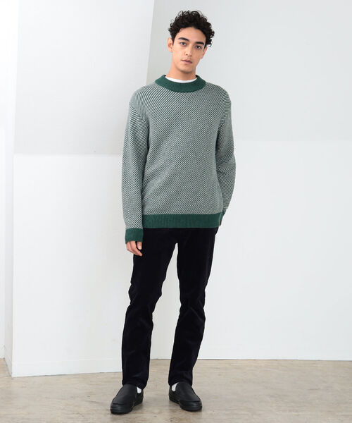 B:MING by BEAMS（ビーミングバイビームス）の「B:MING by BEAMS / 7ゲージ ツイルジャカード モックネックニット（ニット/セーター・メンズ・ブラウン/ブラック/グリーン・MEDIUM/SMALL/LARGE/X-LARGE）」の15枚目の写真