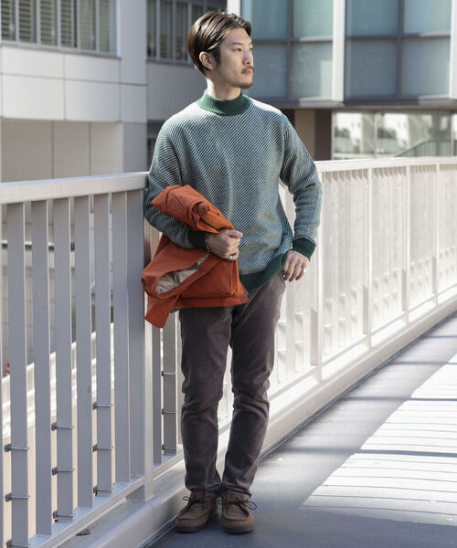 B:MING by BEAMS（ビーミングバイビームス）の「B:MING by BEAMS / 7ゲージ ツイルジャカード モックネックニット（ニット/セーター・メンズ・ブラウン/ブラック/グリーン・MEDIUM/SMALL/LARGE/X-LARGE）」の17枚目の写真