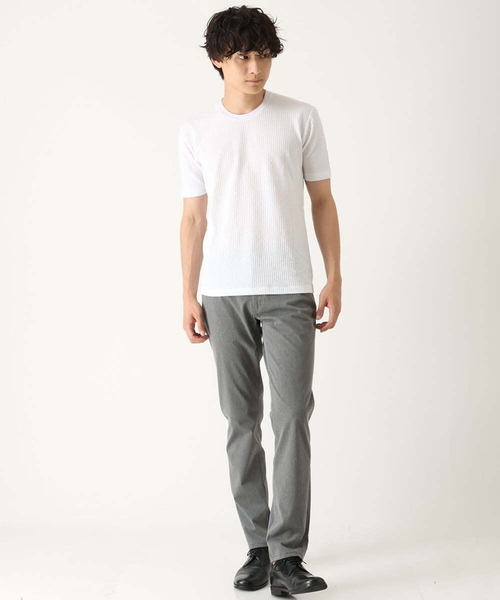 MK MICHEL KLEIN HOMME (エムケーミッシェルクランオム)の「スリムストレッチパンツ(チノパンツ・メンズ・ブラック/グレー・SMALL/MEDIUM/LARGE/X-LARGE/44/46/50/48)」の3枚目の写真