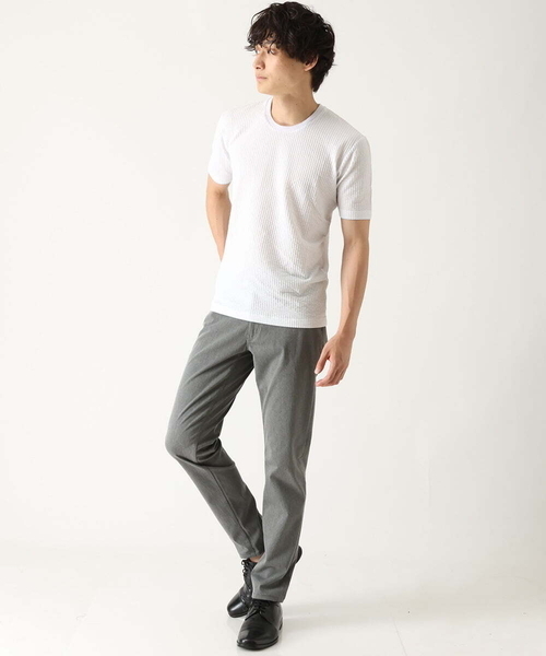 MK MICHEL KLEIN HOMME (エムケーミッシェルクランオム)の「スリムストレッチパンツ(チノパンツ・メンズ・ブラック/グレー・SMALL/MEDIUM/LARGE/X-LARGE/44/46/50/48)」の4枚目の写真