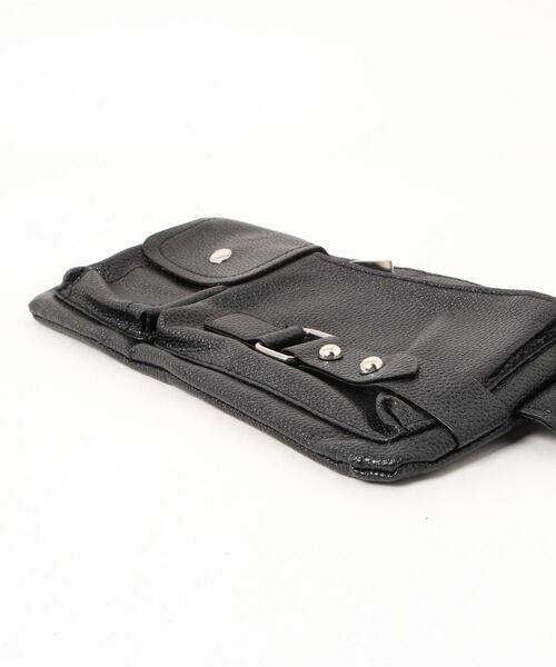 STYLEBLOCK（スタイルブロック）の「レザー風ワンショルダーバッグ（ボディバッグ/ウエストポーチ・メンズ・ブラウン/ブラック・FREE）」の7枚目の写真