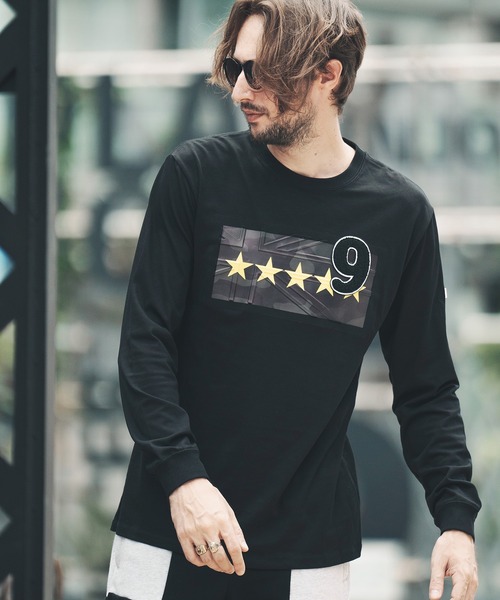 【セール】mlt3984-Emboss Hide BlackCamo LS TEE Tシャツ（Tシャツ/カットソー）｜qwerty（クワーティ）