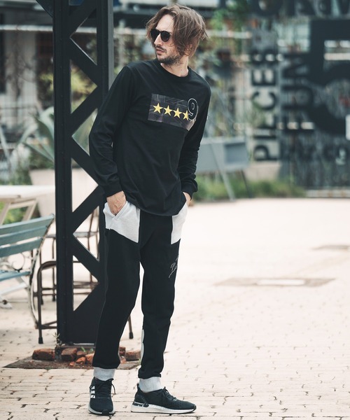 【セール】mlt3984-Emboss Hide BlackCamo LS TEE Tシャツ（Tシャツ/カットソー）｜qwerty（クワーティ）