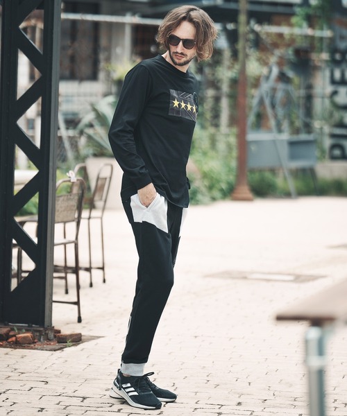 【セール】mlt3984-Emboss Hide BlackCamo LS TEE Tシャツ（Tシャツ/カットソー）｜qwerty（クワーティ）