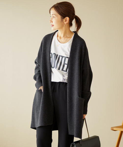 新品未使用★IENA イエナ★ダブルフェイスニットカーディガン IENA（イエナ）の「《追加》ダブルフェイスニットカーディガン