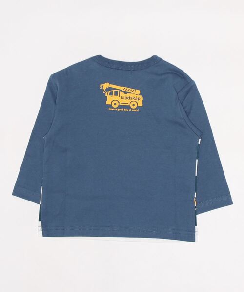 kladskap（クレードスコープ）の「乗り物プリント長袖Tシャツ（Tシャツ/カットソー・キッズ・ネイビー/トップグレー・130cm/90cm/80ｃｍ/120cm/100cm/110cm）」の4枚目の写真