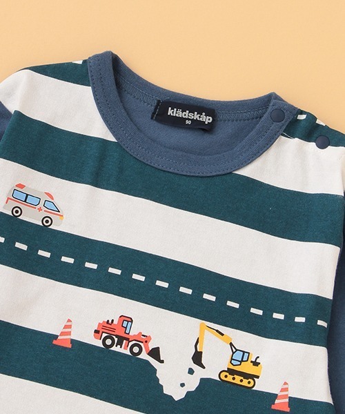 kladskap（クレードスコープ）の「乗り物プリント長袖Tシャツ（Tシャツ/カットソー・キッズ・ネイビー/トップグレー・130cm/90cm/80ｃｍ/120cm/100cm/110cm）」の5枚目の写真