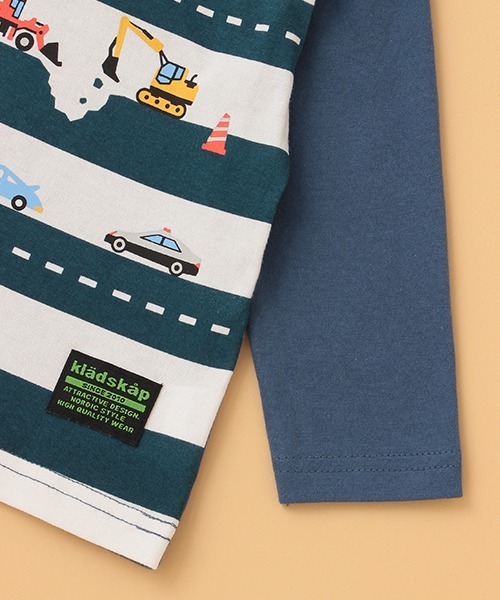kladskap（クレードスコープ）の「乗り物プリント長袖Tシャツ（Tシャツ/カットソー・キッズ・ネイビー/トップグレー・130cm/90cm/80ｃｍ/120cm/100cm/110cm）」の6枚目の写真