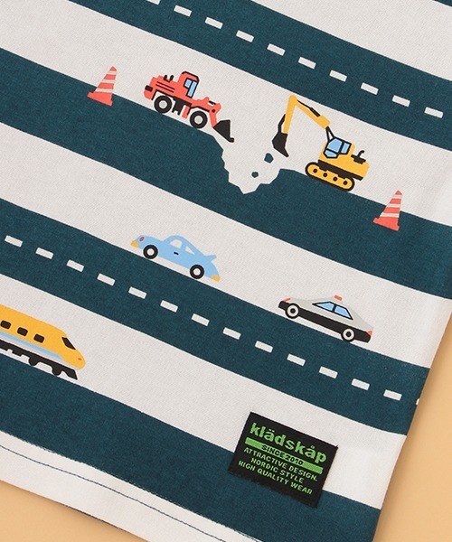 kladskap（クレードスコープ）の「乗り物プリント長袖Tシャツ（Tシャツ/カットソー・キッズ・ネイビー/トップグレー・130cm/90cm/80ｃｍ/120cm/100cm/110cm）」の7枚目の写真