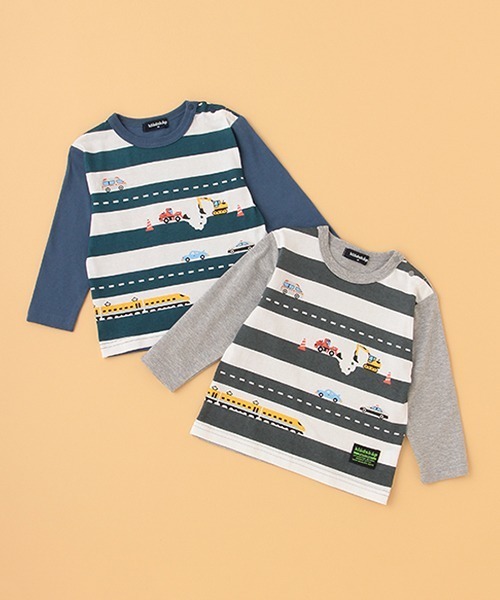 kladskap（クレードスコープ）の「乗り物プリント長袖Tシャツ（Tシャツ/カットソー・キッズ・ネイビー/トップグレー・130cm/90cm/80ｃｍ/120cm/100cm/110cm）」の11枚目の写真
