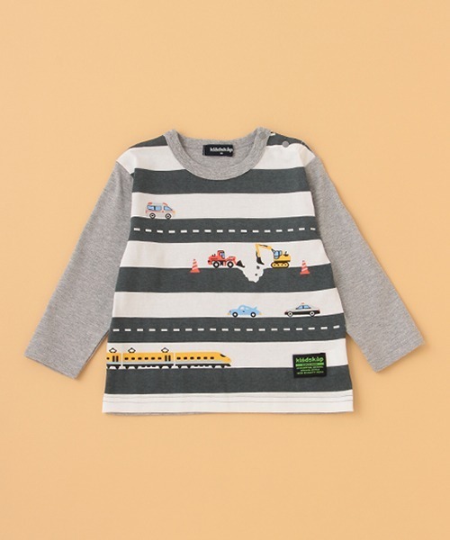 kladskap（クレードスコープ）の「乗り物プリント長袖Tシャツ（Tシャツ/カットソー・キッズ・ネイビー/トップグレー・130cm/90cm/80ｃｍ/120cm/100cm/110cm）」の13枚目の写真