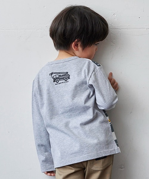 kladskap（クレードスコープ）の「乗り物プリント長袖Tシャツ（Tシャツ/カットソー・キッズ・ネイビー/トップグレー・130cm/90cm/80ｃｍ/120cm/100cm/110cm）」の15枚目の写真
