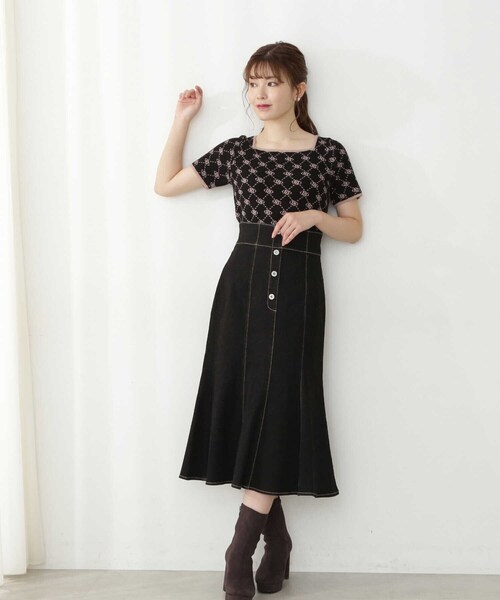 PROPORTION BODY DRESSING（プロポーションボディドレッシング）の「＜Ｅ＞ロゴジャガードニット / 1212275900（ニット/セーター・レディース・ホワイト系その他/ベージュ系その他/ブラック・FREE）」の16枚目の写真