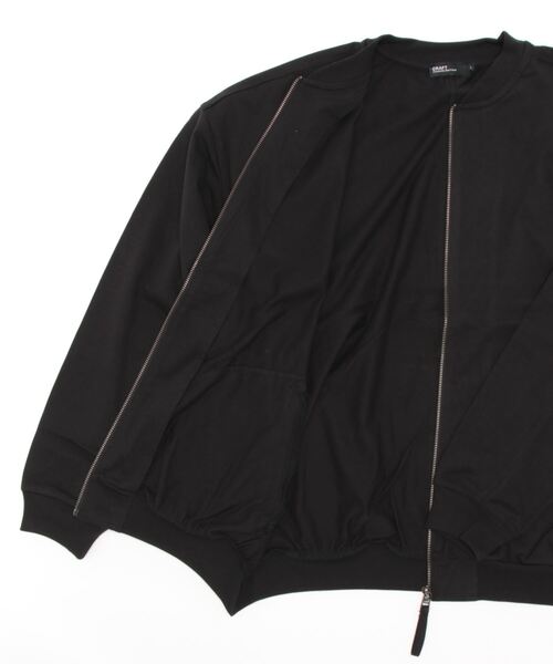 CRAFT STANDARD BOUTIQUE（クラフトスタンダードブティック）の「32/2ヘビー天竺カットオフZIPカーディガン　＊（カーディガン/ボレロ・メンズ・ダークネイビー/ブラック/カーキ・M/L）」の5枚目の写真