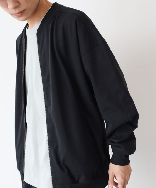 CRAFT STANDARD BOUTIQUE（クラフトスタンダードブティック）の「32/2ヘビー天竺カットオフZIPカーディガン　＊（カーディガン/ボレロ・メンズ・ダークネイビー/ブラック/カーキ・M/L）」の2枚目の写真